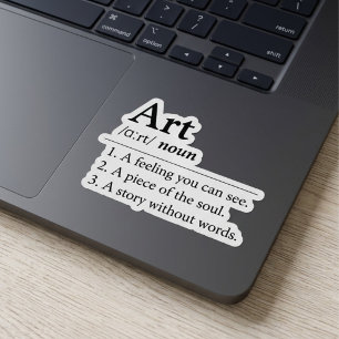 Autocollant de définition de dictionnaire d'art pe