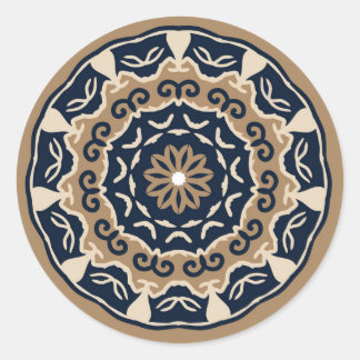 Autocollant de design de mandala coloré