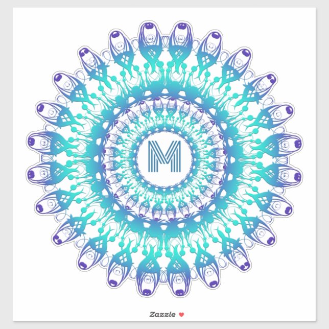 Autocollant de design Mandala ethnique (Feuille)