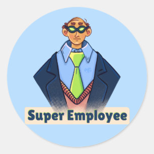 Autocollant de dessin animé Super Employé