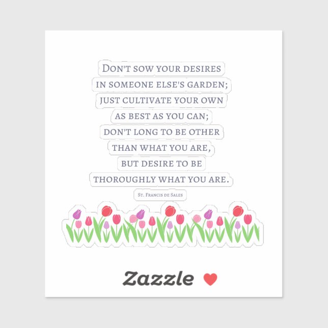 Autocollant de devis St Francis De Sales (Feuille)