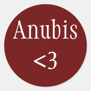 Autocollant de Dieu égyptien Anubis Love