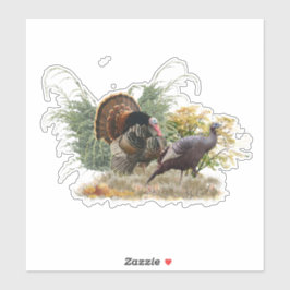 Autocollant de dinde sauvage