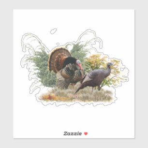 Autocollant de dinde sauvage
