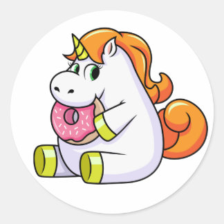 Autocollant de Donut mangeur Unicorne