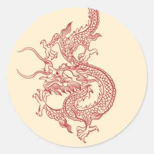 Autocollant de dragon chinois