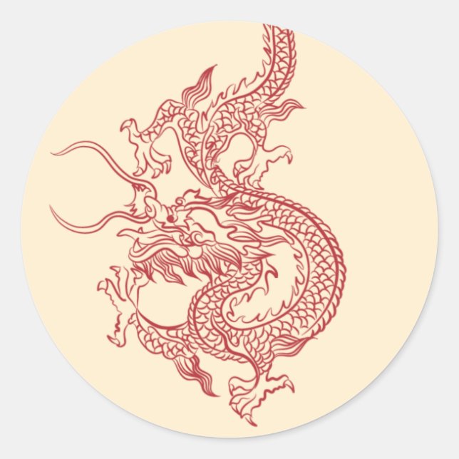 Autocollant de dragon chinois (Devant)