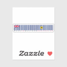 Autocollant de drapeau de code-barres fabriqué en