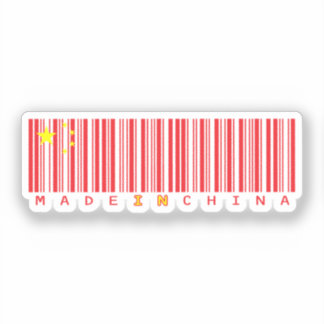 Autocollant de drapeau de code-barres Made in Chin