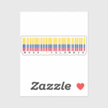 Autocollant de drapeau de code-barres Made in Colo