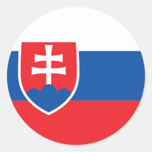 Autocollant de drapeau de la Slovaquie