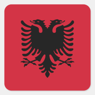 Autocollant de drapeau de l'Albanie