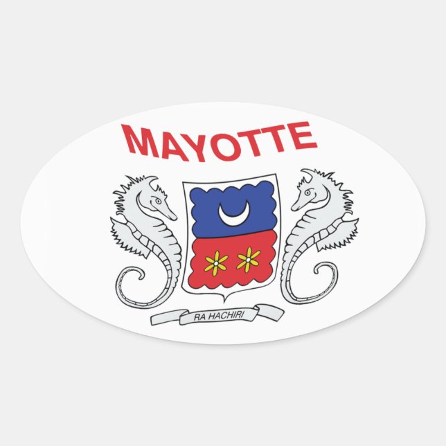 Autocollant de drapeau de Mayotte (Devant)