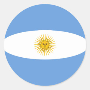 Autocollant de drapeau fisheye d'Argentine