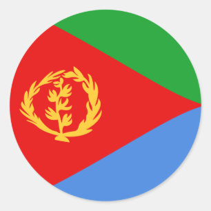 Autocollant de drapeau fisheye de l'Érythrée
