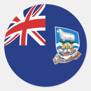 Autocollant de drapeau Fisheye des îles Falkland