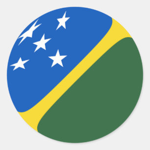 Autocollant de drapeau Fisheye des Îles Salomon