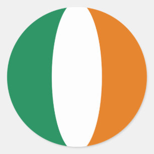 Autocollant de drapeau Fisheye d'Irlande