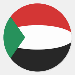 Autocollant de drapeau fisheye du Soudan