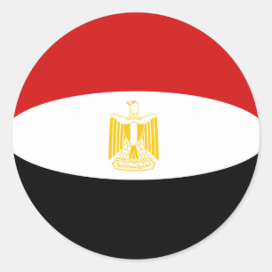 Autocollant de drapeau Fisheye Egypte
