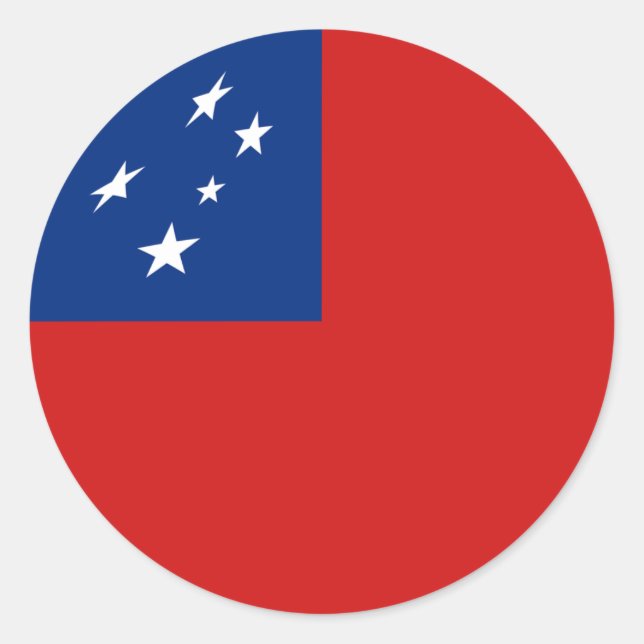 Autocollant de drapeau Fisheye Samoa (Devant)