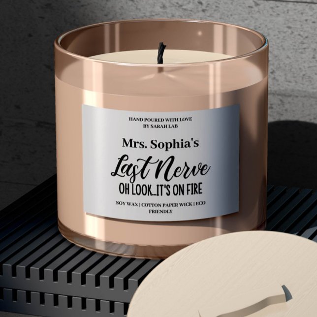 Autocollant de Étiquette de bougie Dernier de la n (Créateur téléchargé)