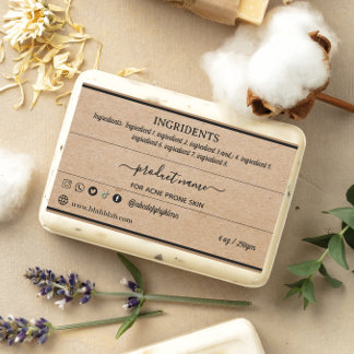 Autocollant de Étiquette de savon maison Kraft