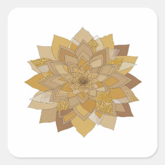 Autocollant de fabrication MANTRA FLORAL DORÉ Gris