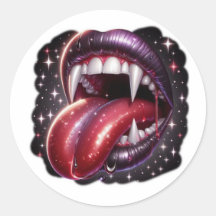 Autocollant de fantasy sombre de lèvres de vampire