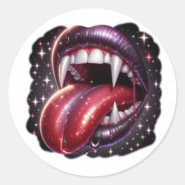 Autocollant de fantasy sombre de lèvres de vampire