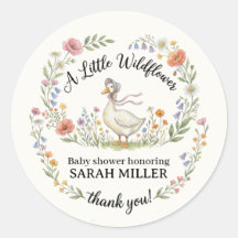 Autocollant de faveur de Baby Shower Mother Goose 