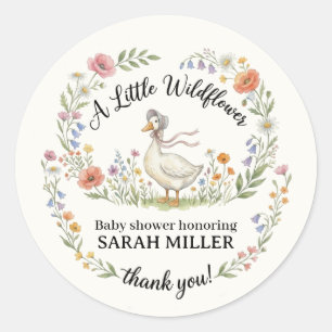 Autocollant de faveur de Baby Shower Mother Goose 