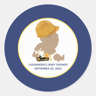 Autocollant de faveur de douche de bébé de