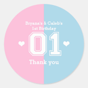 Autocollant de faveur de fête d'anniversaire des j