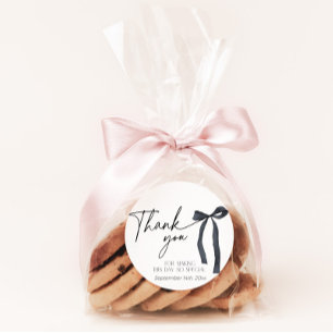 Autocollant de faveur de mariage gothique à ruban 