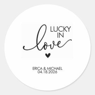 Autocollant de faveur de mariage Lucky in Love Lot