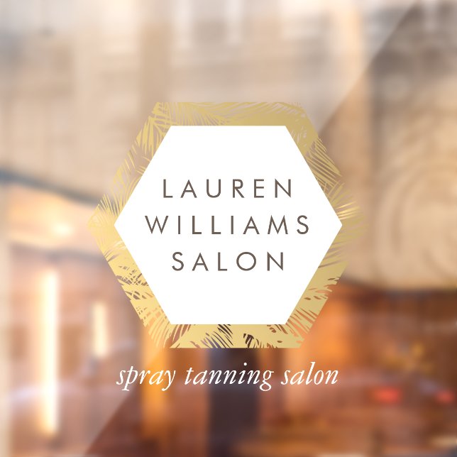 Autocollant de fenêtre avec logo du salon de bronz (Feuille 2)