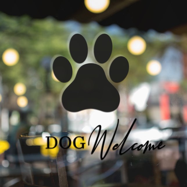 Autocollant de fenêtre convivial pour chiens de vi (Créateur téléchargé)