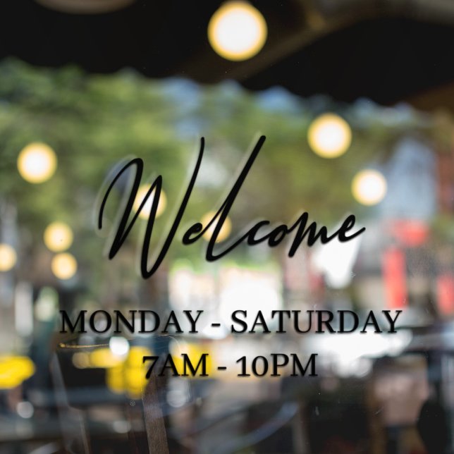 Autocollant de fenêtre de bienvenue de vitrine mod (Créateur téléchargé)