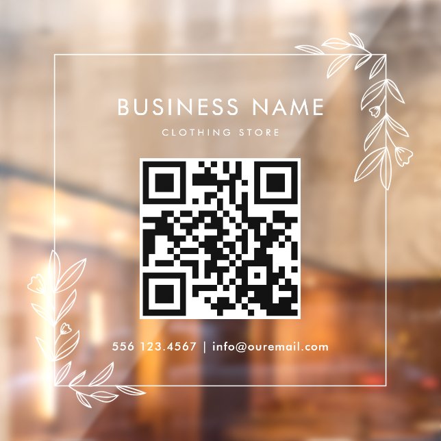 Autocollant de fenêtre de code QR d'entreprise car (Feuille 2)