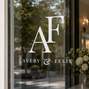 Autocollant de fenêtre de mariage   Décalque de ve