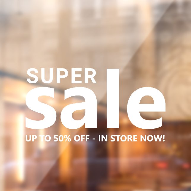 Autocollant de fenêtre de promotion de vente super (Feuille 2)