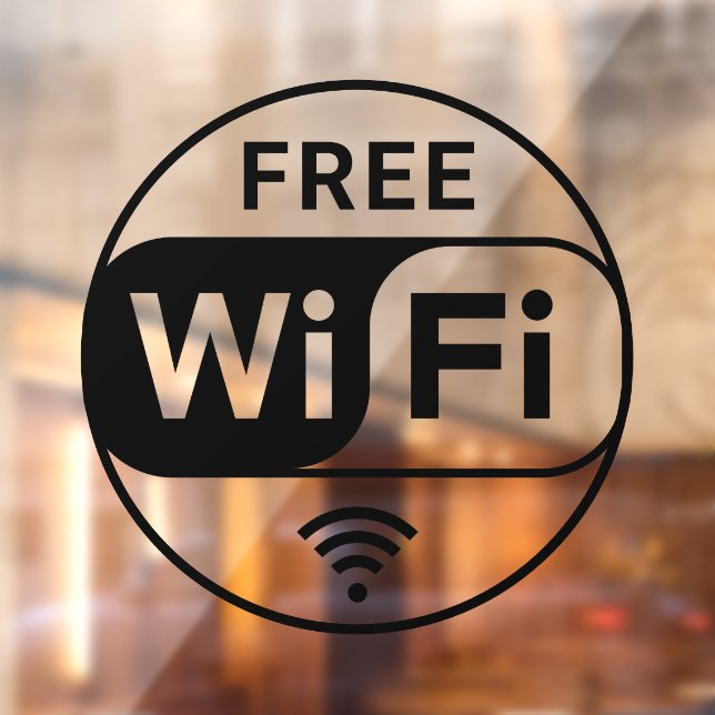 Autocollant de fenêtre de symbole de Wifi gratuit  (Feuille 2)