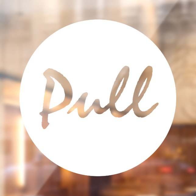 Autocollant de fenêtre d'entreprise PULL blanc écr (Feuille 2)