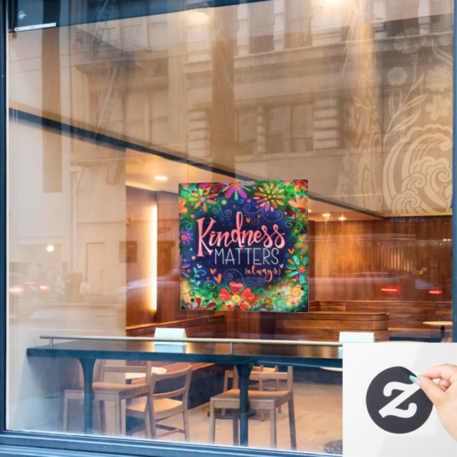 Autocollant de fenêtre « Inspirivité » sur le thèm (Fenêtre de café)