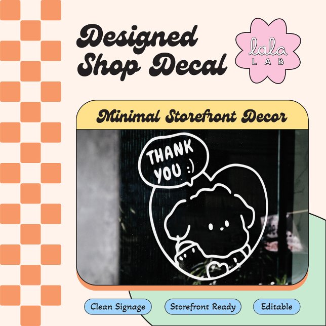 Autocollant de fenêtre Merci et à bientôt, décorat (Créateur téléchargé)