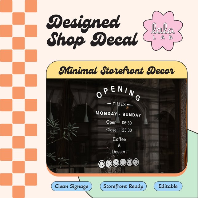 Autocollant de fenêtre modifiable blanc pour les h (Créateur téléchargé)