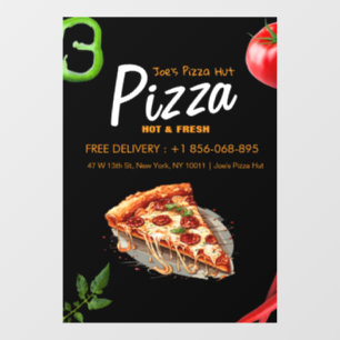 Autocollant de fenêtre personnalisé pour pizzeria