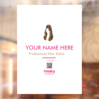 Autocollant de fenêtre pour coiffeur personnalisé