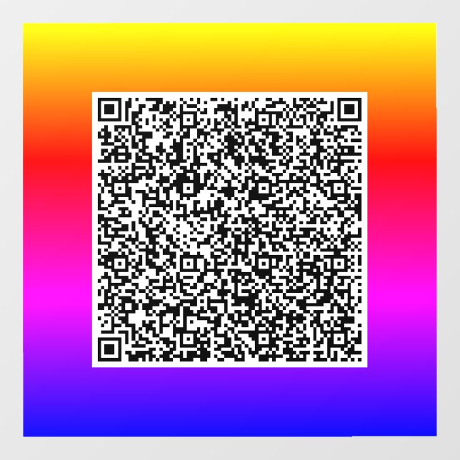 Autocollant de fenêtre promotionnel pour code QR p (Feuille)